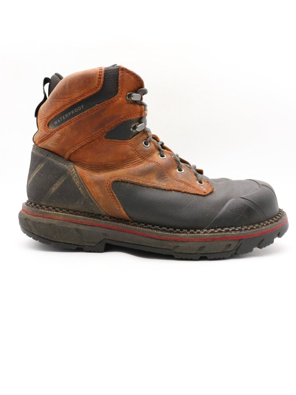 Red Wing TruGuard 2551 Men's Size 12 EE Brown Black Steel Toe Waterproof Boots